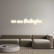 Enseigne LED néon personnalisée : 100 ans Packi...