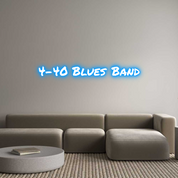 Enseigne LED néon personnalisée : 4-40 Blues Band