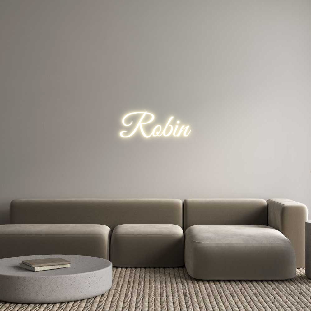 Custom LED Neon Sign: Robin