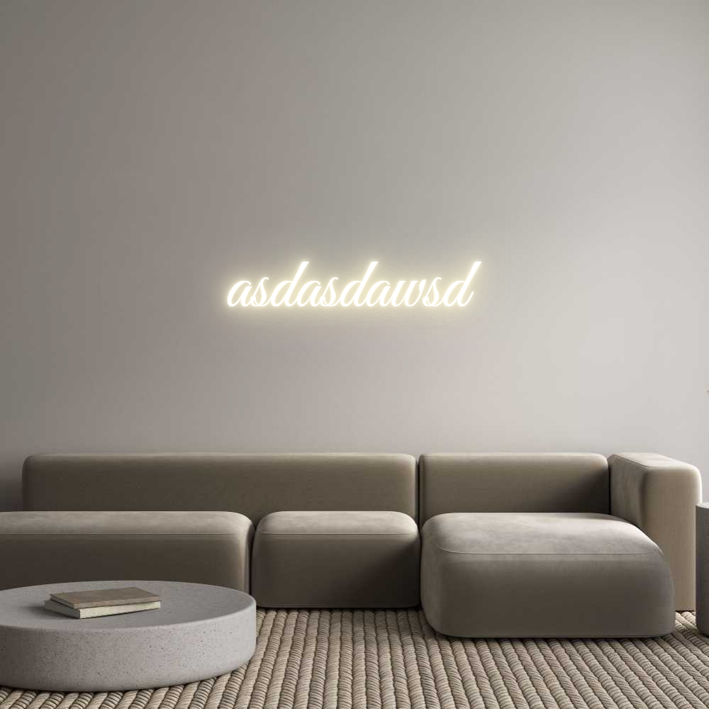 Custom LED Neon Sign: asdasdawsd