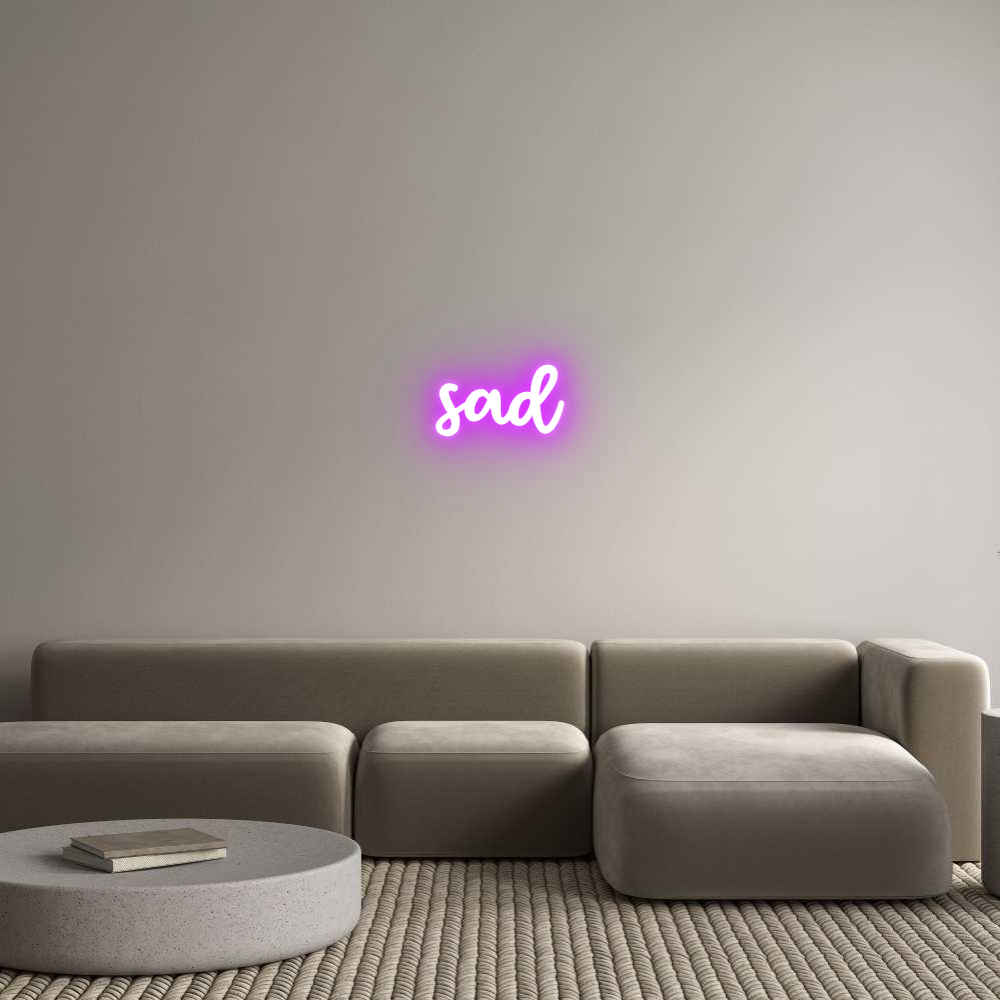 Custom LED Neon Sign: sad