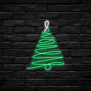 Christmas Tree LED Neon Lights Sign (USB-Dimmable 32cm x 42cm)