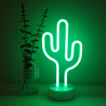 USB LED Neon Table Lamp Night Lights - Catcus - Neonific
