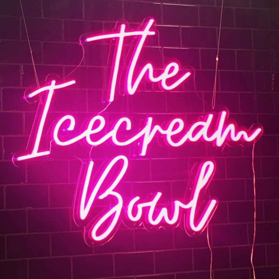 Pink neon sign