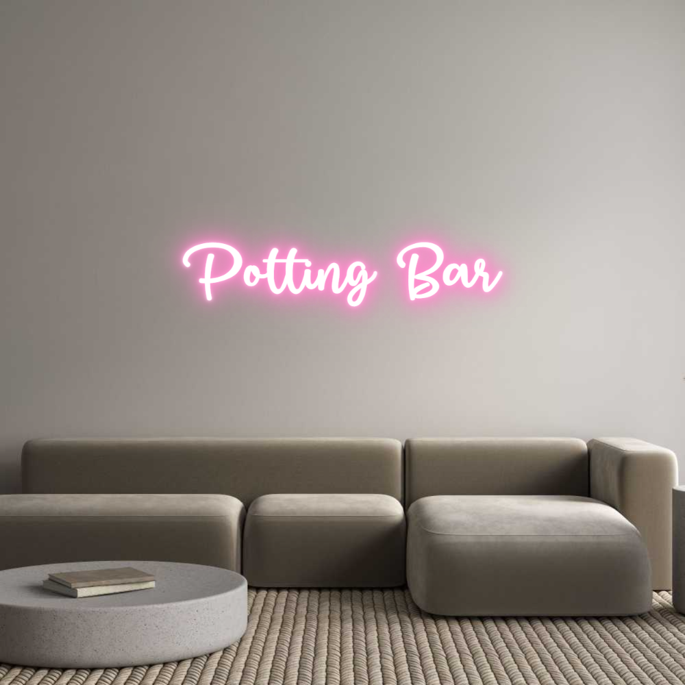 Custom LED Neon Sign: Potting Bar