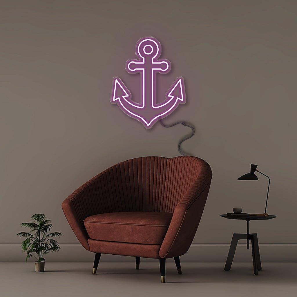 Anchor - Neonific - LED Neon Signs - 50 CM - Purple