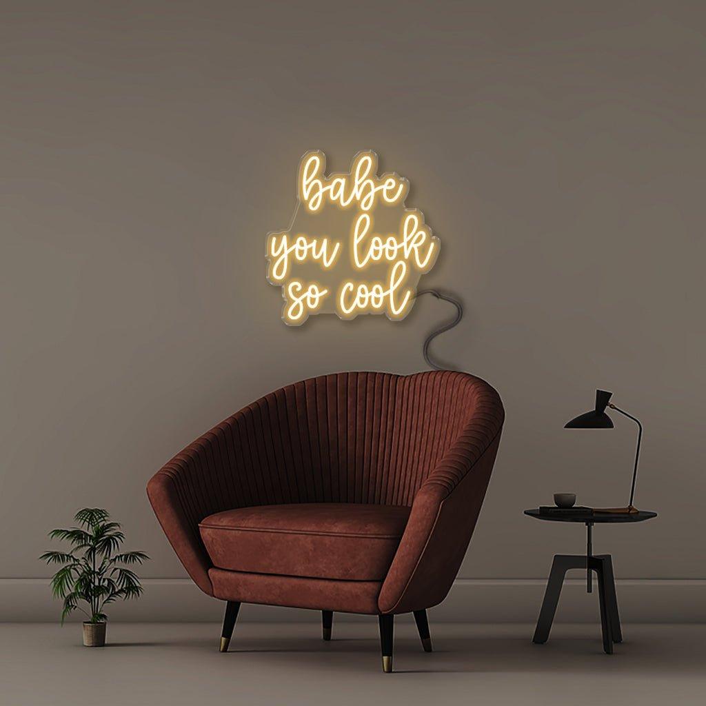 Babe You Look So Cool - Neonific - LED Neon Signs - 24" (61cm) - Warm White