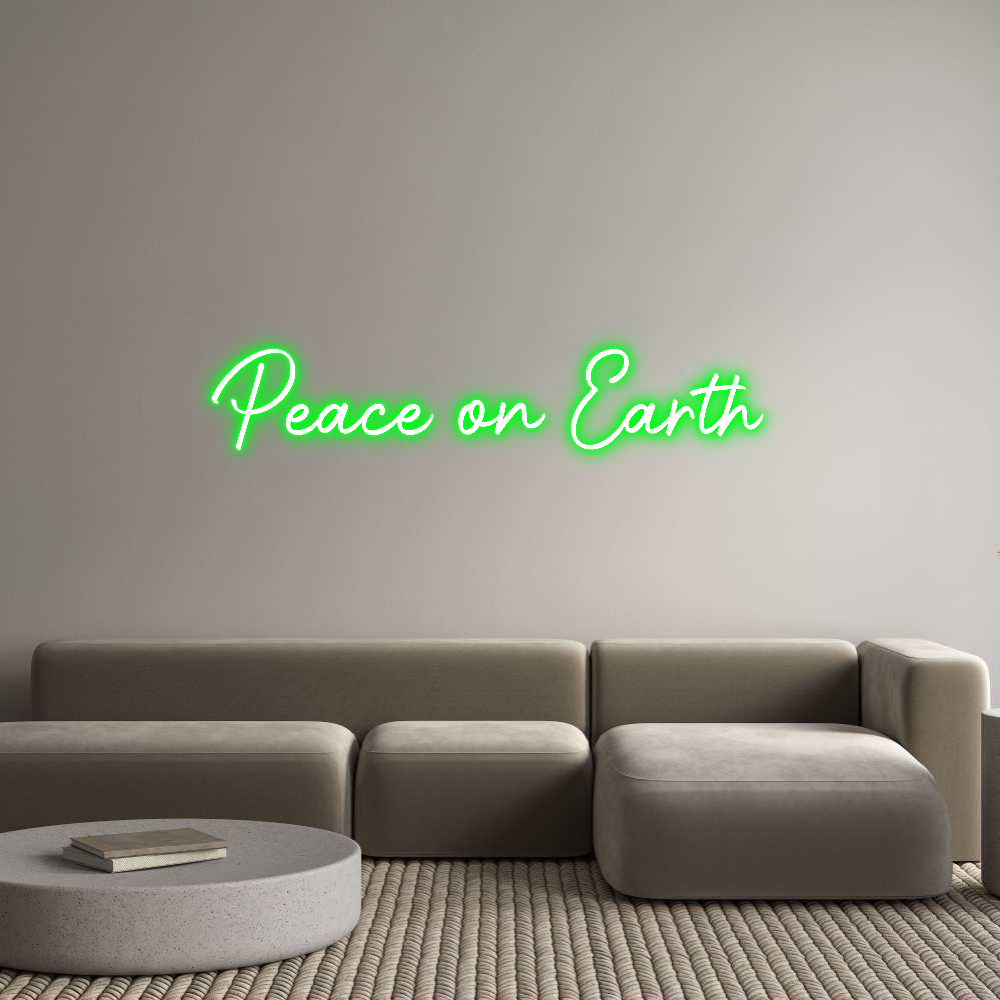 Custom LED Neon Sign: Peace on Earth