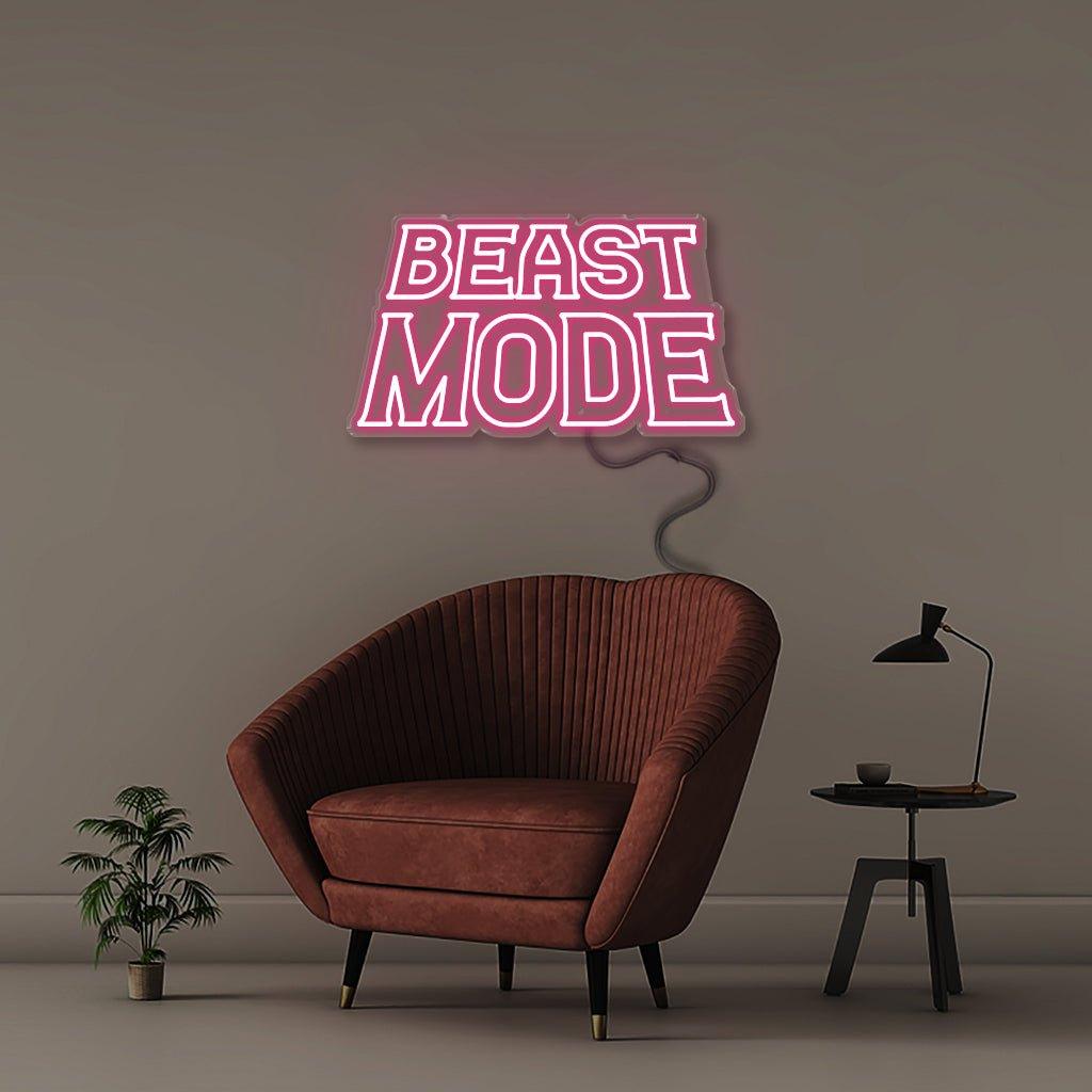 Beastmode - Neonific - LED Neon Signs - 18" (46cm) - Pink