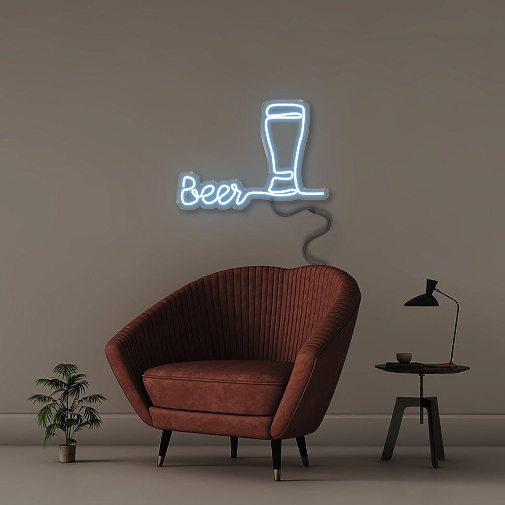 Beers - Neonific - LED Neon Signs - 18" (46cm) - Light Blue