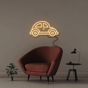 Beetle Car - Neonific - LED Neon Signs - 18" (46cm) - Orange