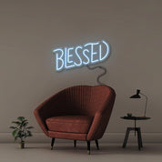 Blessed 2 - Neonific - LED Neon Signs - 18" (46cm) - Light Blue