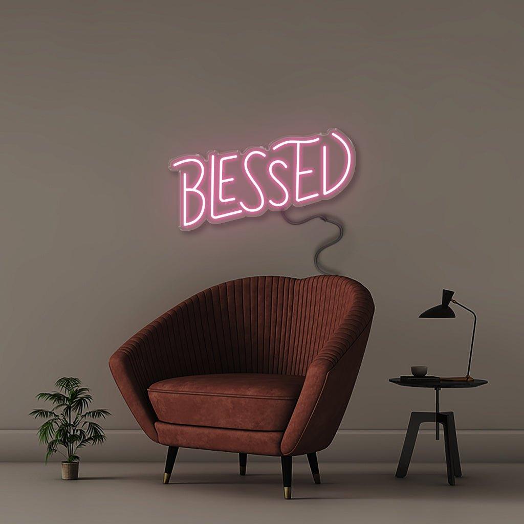 Blessed 2 - Neonific - LED Neon Signs - 18" (46cm) - Light Pink