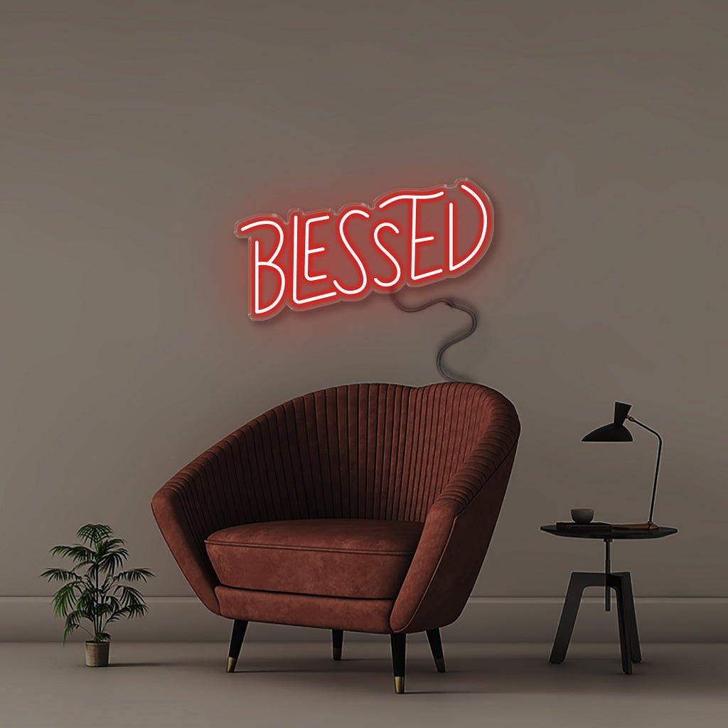 Blessed 2 - Neonific - LED Neon Signs - 18" (46cm) - Red