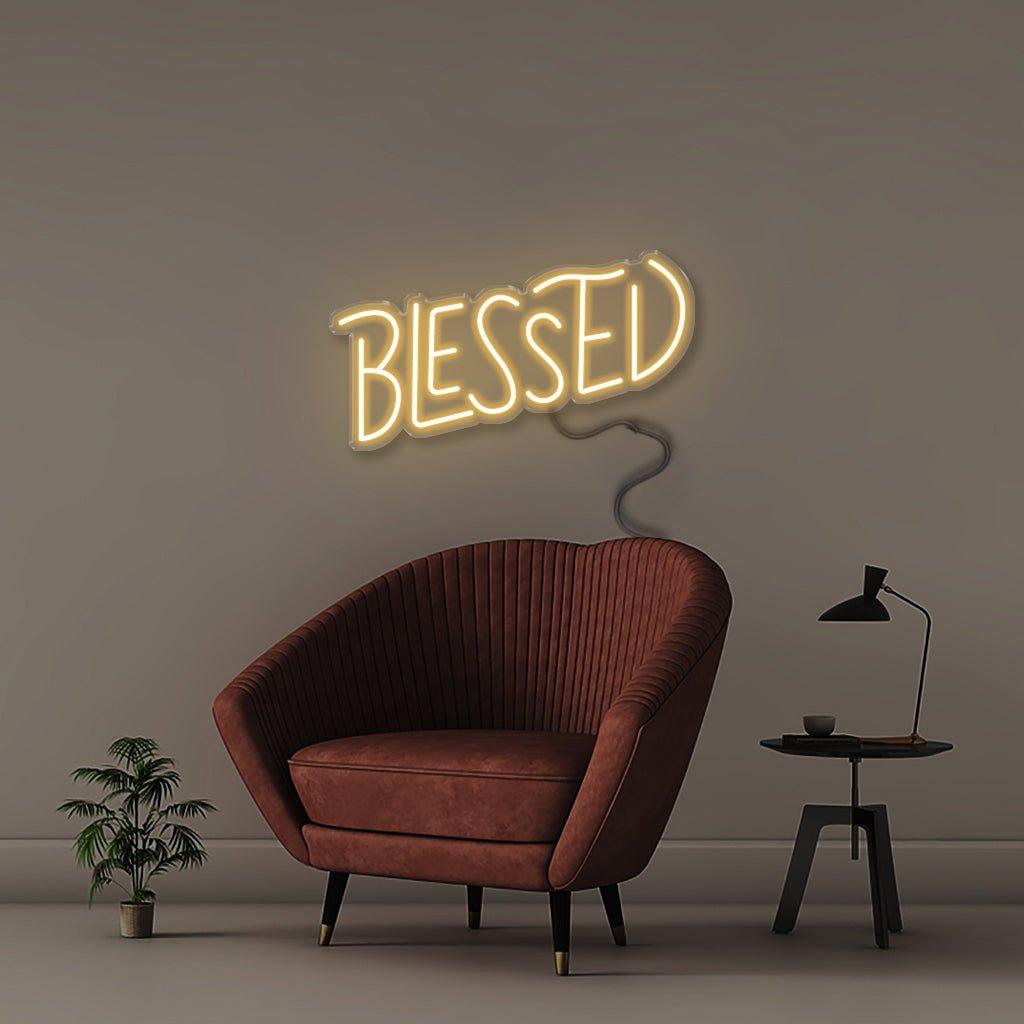 Blessed 2 - Neonific - LED Neon Signs - 18" (46cm) - Warm White