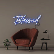 Blessed - Neonific - LED Neon Signs - 18" (46cm) - Blue