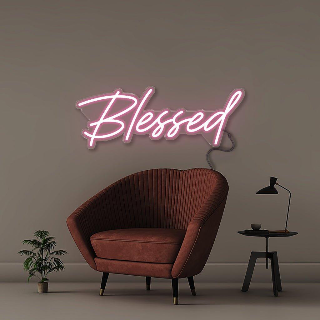 Blessed - Neonific - LED Neon Signs - 18" (46cm) - Light Pink