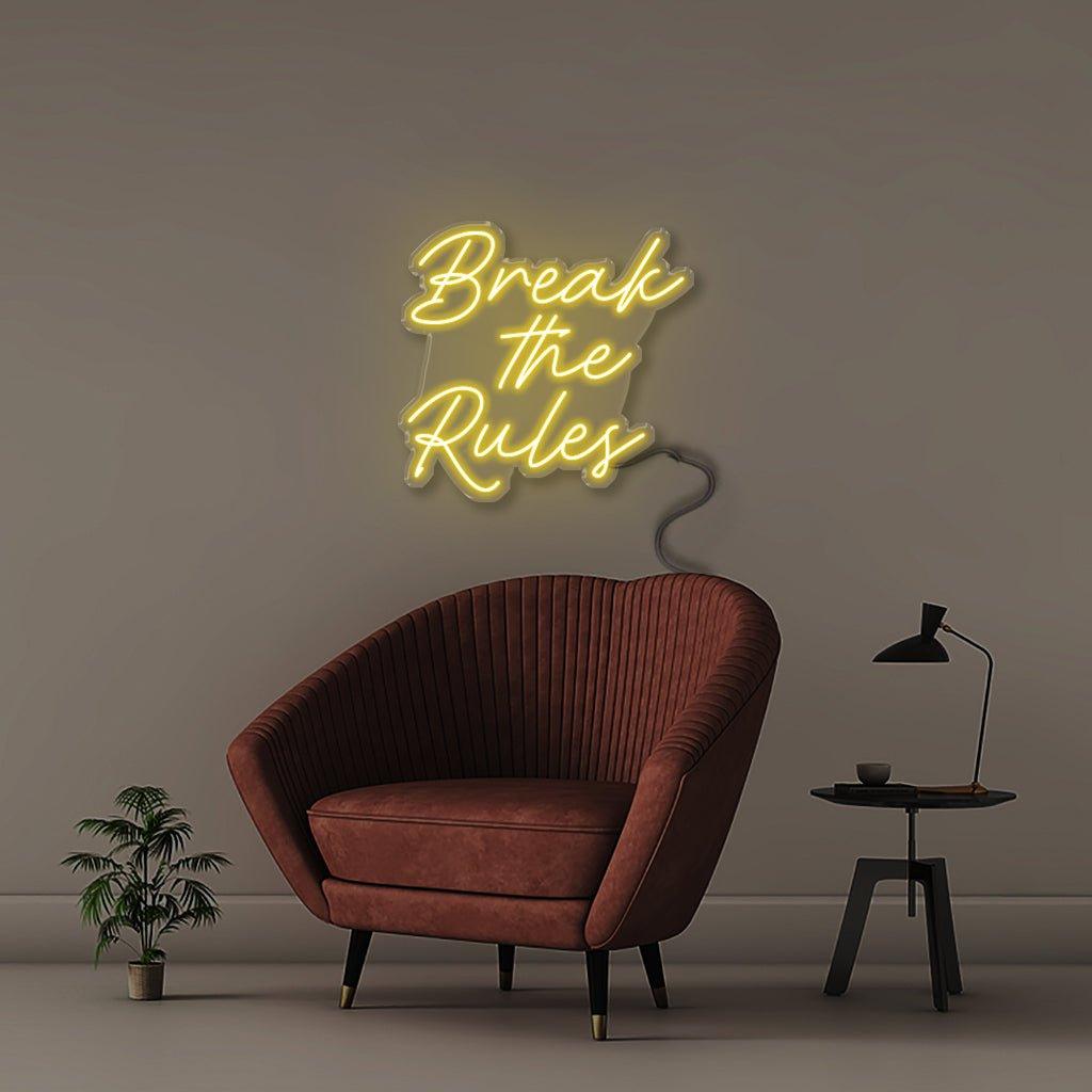 Break The Rules - Neonific - LED Neon Signs - 60cm - White