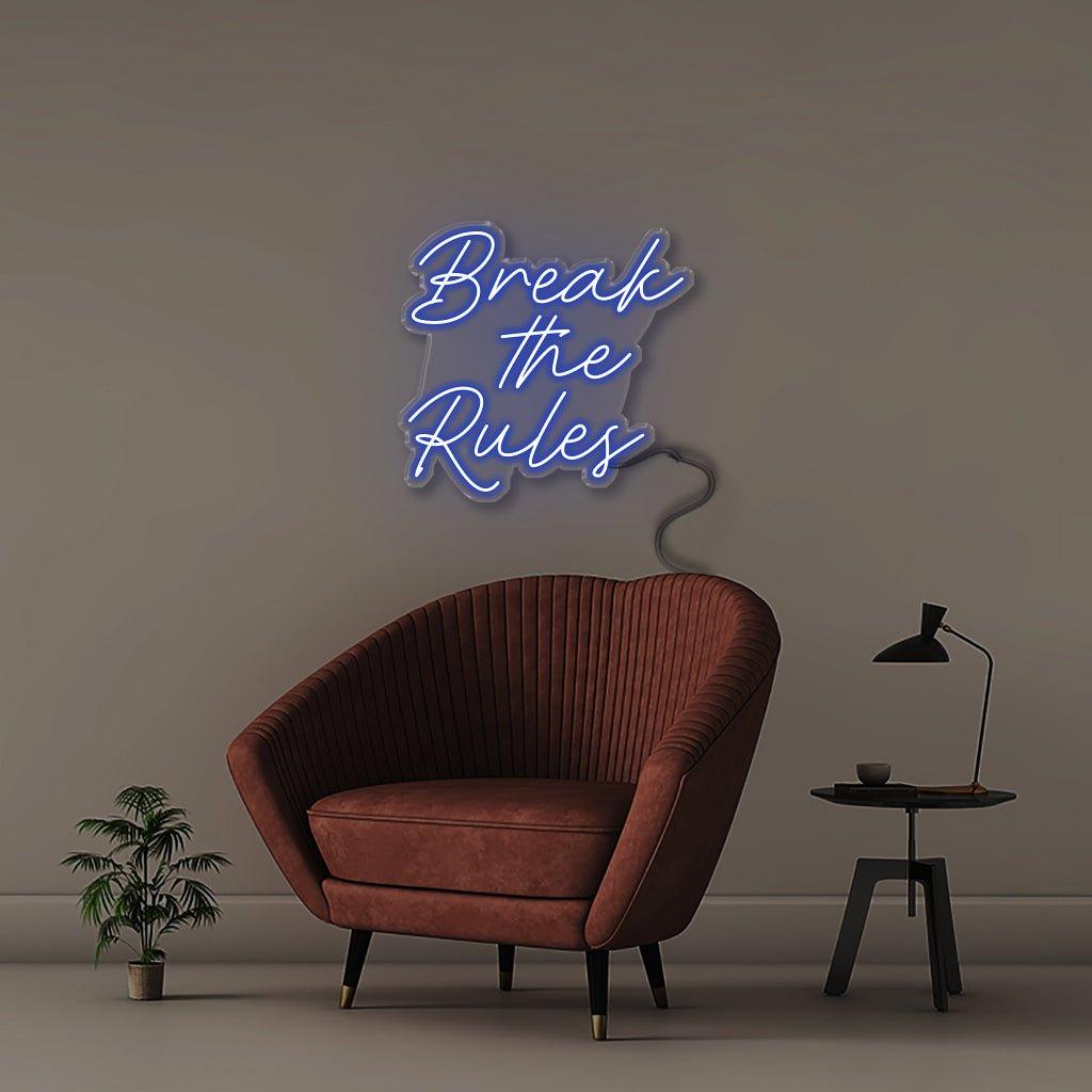 Break The Rules - Neonific - LED Neon Signs - 60cm - White