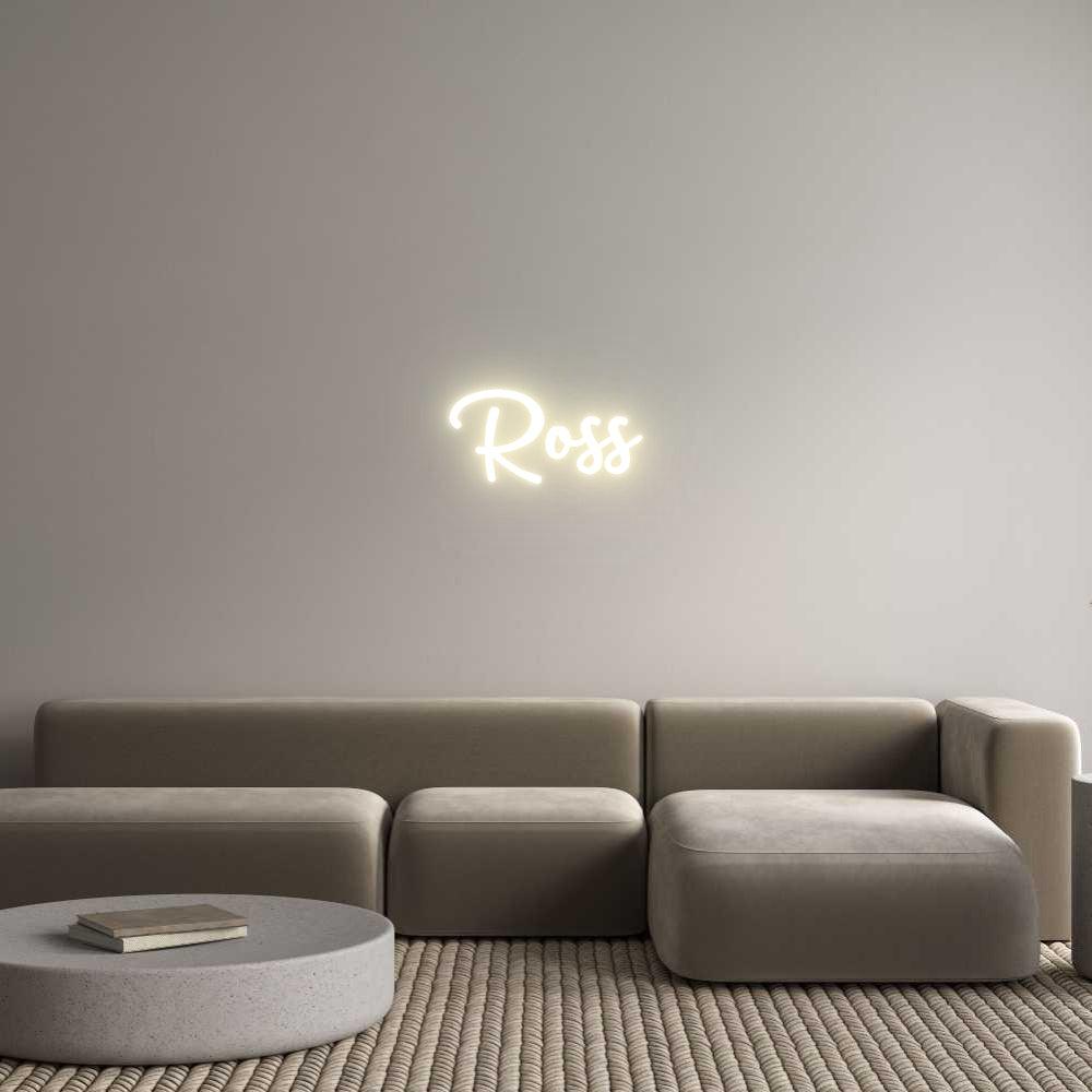 Custom LED Neon Sign: Ross