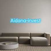 Custom LED Neon Sign: Aidana-invest