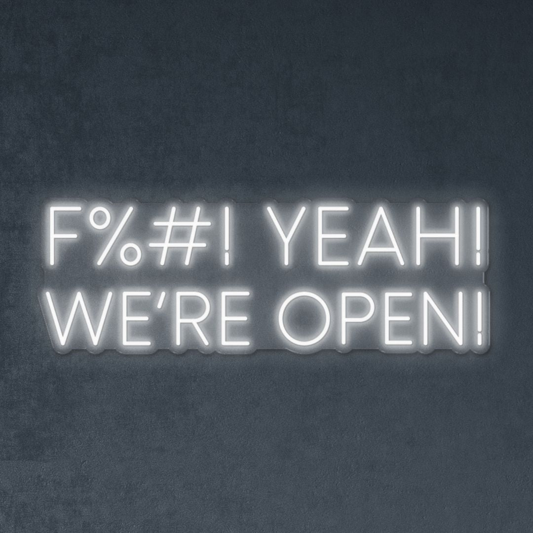 F! Yeah! We're Open - Neonific - LED Neon Signs - 36" (91cm) - 