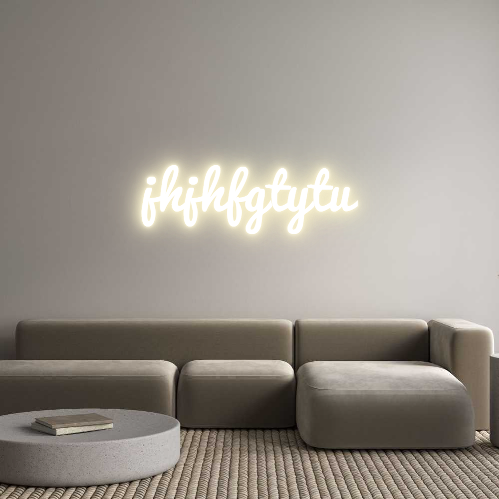 Custom LED Neon Sign: jhjhfgtytu