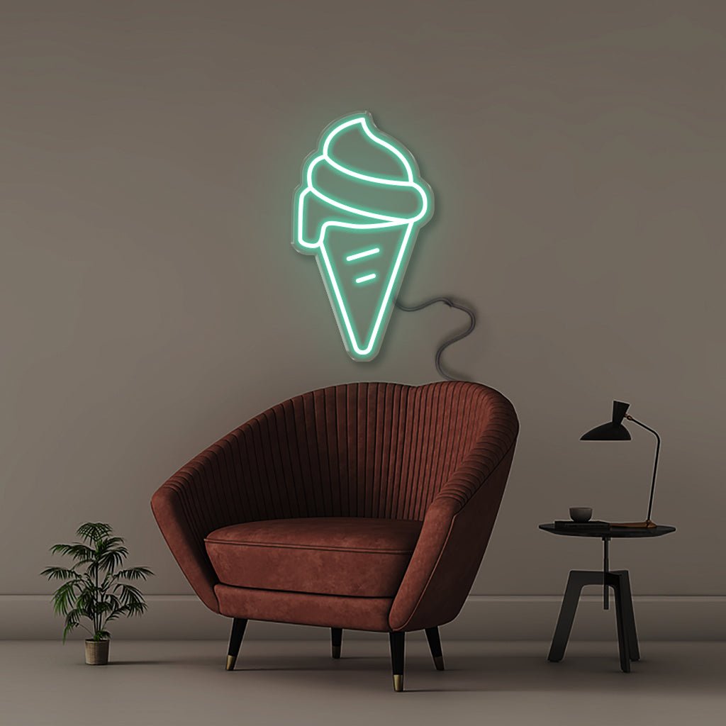 Ice Cream Cone - Neonific - LED Neon Signs - 50 CM - Blue