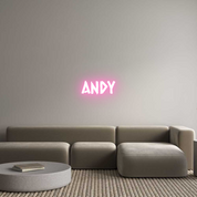 Custom LED Neon Sign: andy