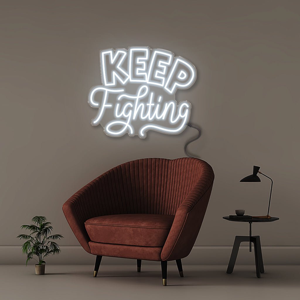 Keep Fighting - Neonific - LED Neon Signs - 50 CM - Blue
