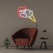Kiss the Cone - Neonific - LED Neon Signs - 24" (61cm) - Multi - color