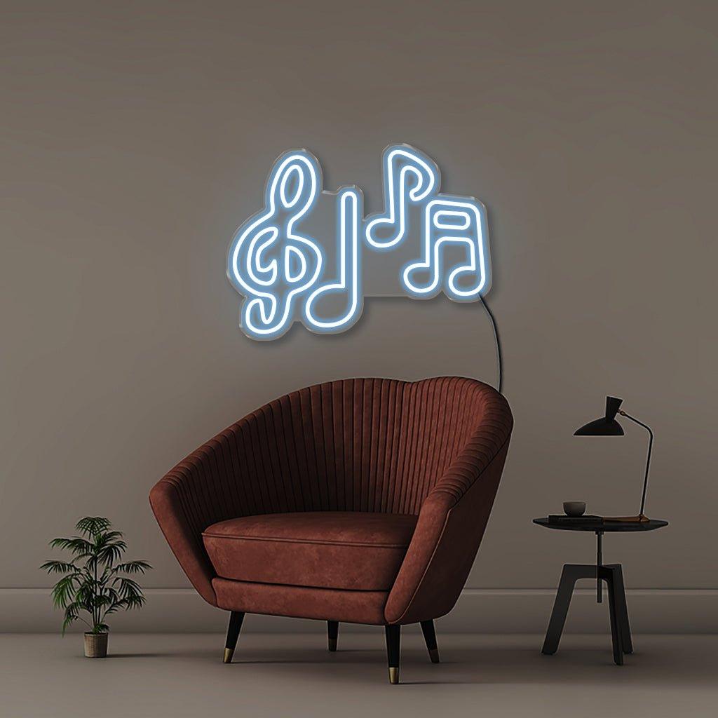 Music Notes - Neonific - LED Neon Signs - 50 CM - Blue