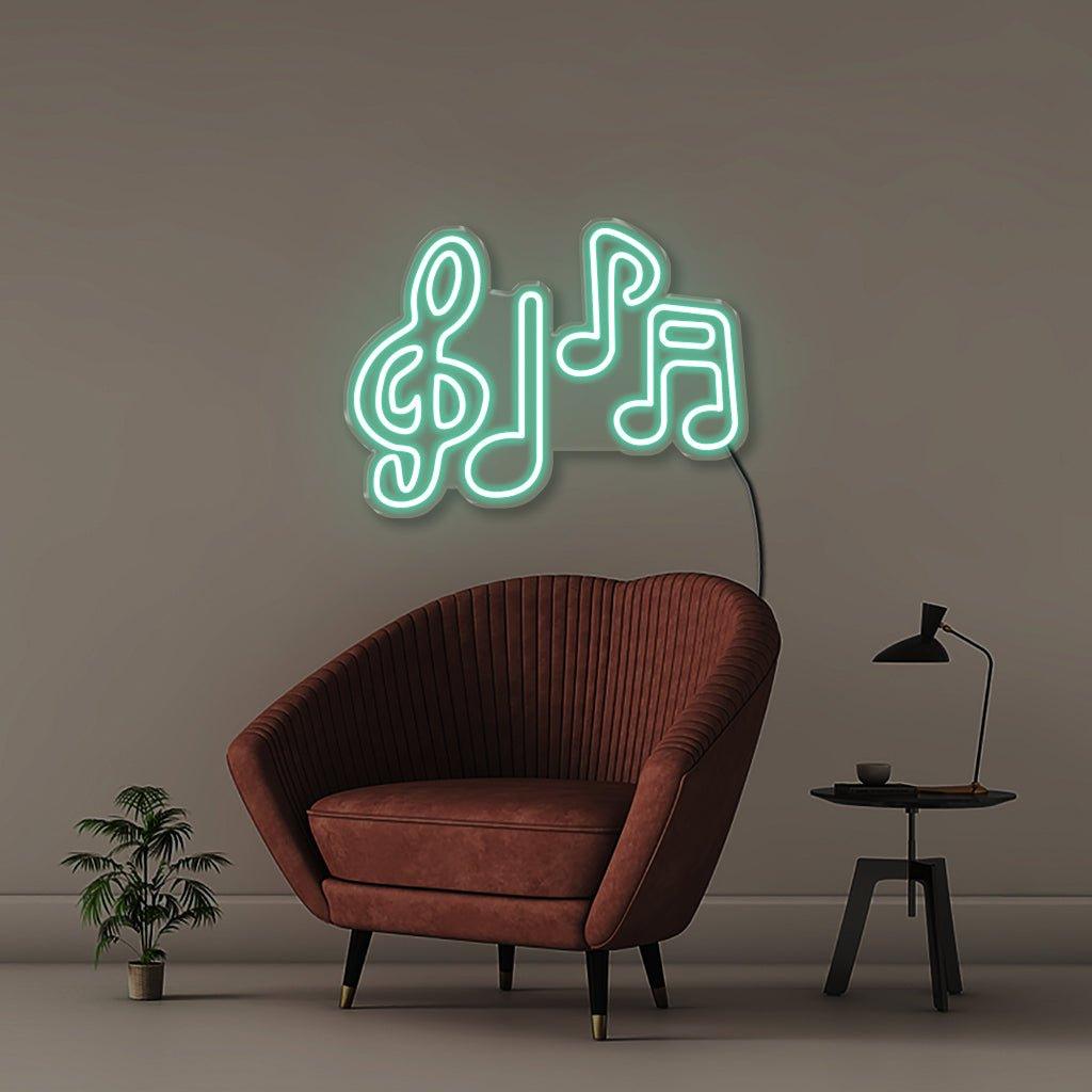 Music Notes - Neonific - LED Neon Signs - 50 CM - Blue