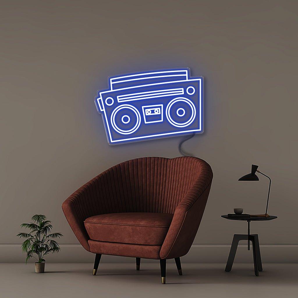 Neon Boom Box - Neonific - LED Neon Signs - 100 CM - Blue