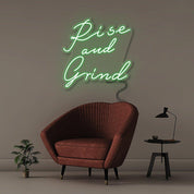 Neon Rise and Grind - Neonific - LED Neon Signs - 50 CM - Blue