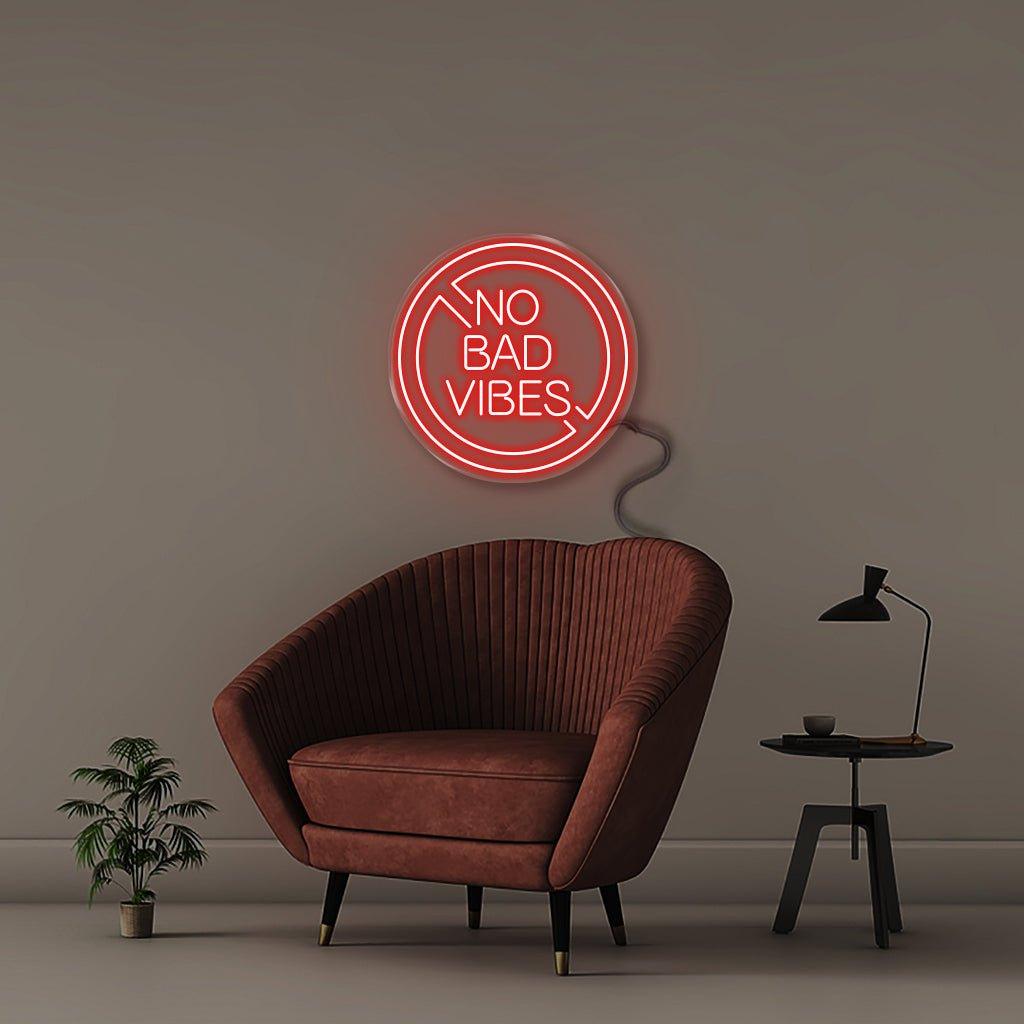 No bad Vibes - Neonific - LED Neon Signs - 50 CM - Blue