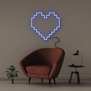 Pixel Heart - Neonific - LED Neon Signs - 50 CM - Blue