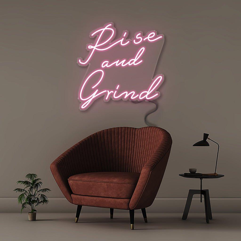 Rise and Grind - Neonific - LED Neon Signs - 60cm - White