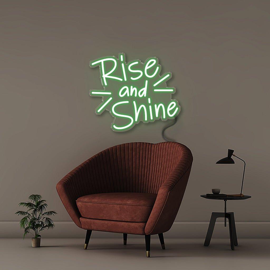 Rise & Grind on single line - Neonific - LED Neon Signs - 36" (91cm) - 