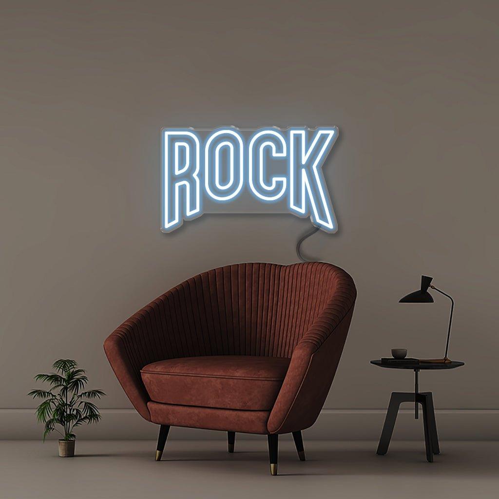 Rock - Neonific - LED Neon Signs - 50 CM - Blue