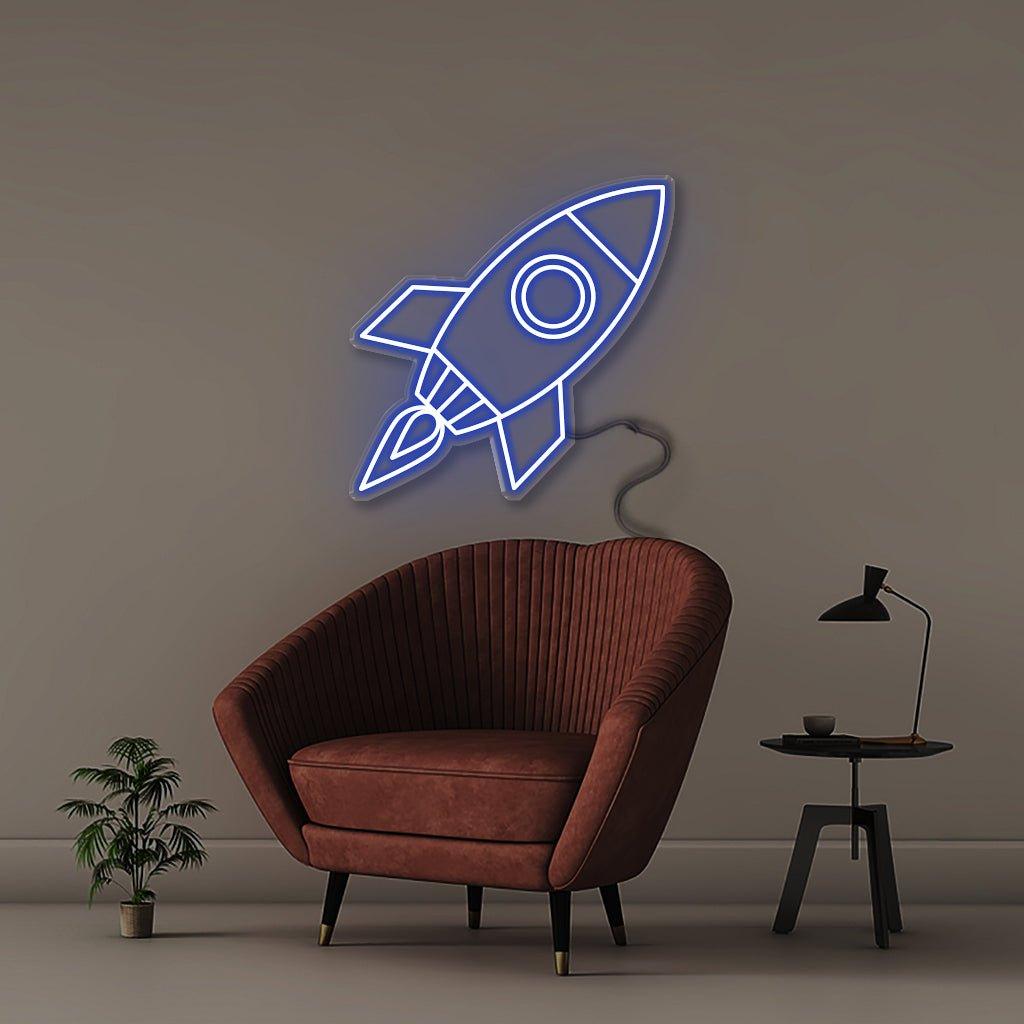 Rocket - Neonific - LED Neon Signs - 50 CM - Blue