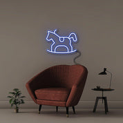 Rocking horse - Neonific - LED Neon Signs - 50 CM - Blue