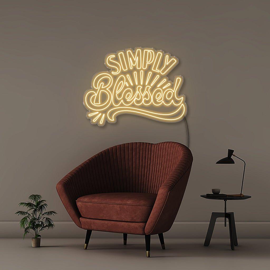 Simply Blessed - Neonific - LED Neon Signs - 100 CM - Blue