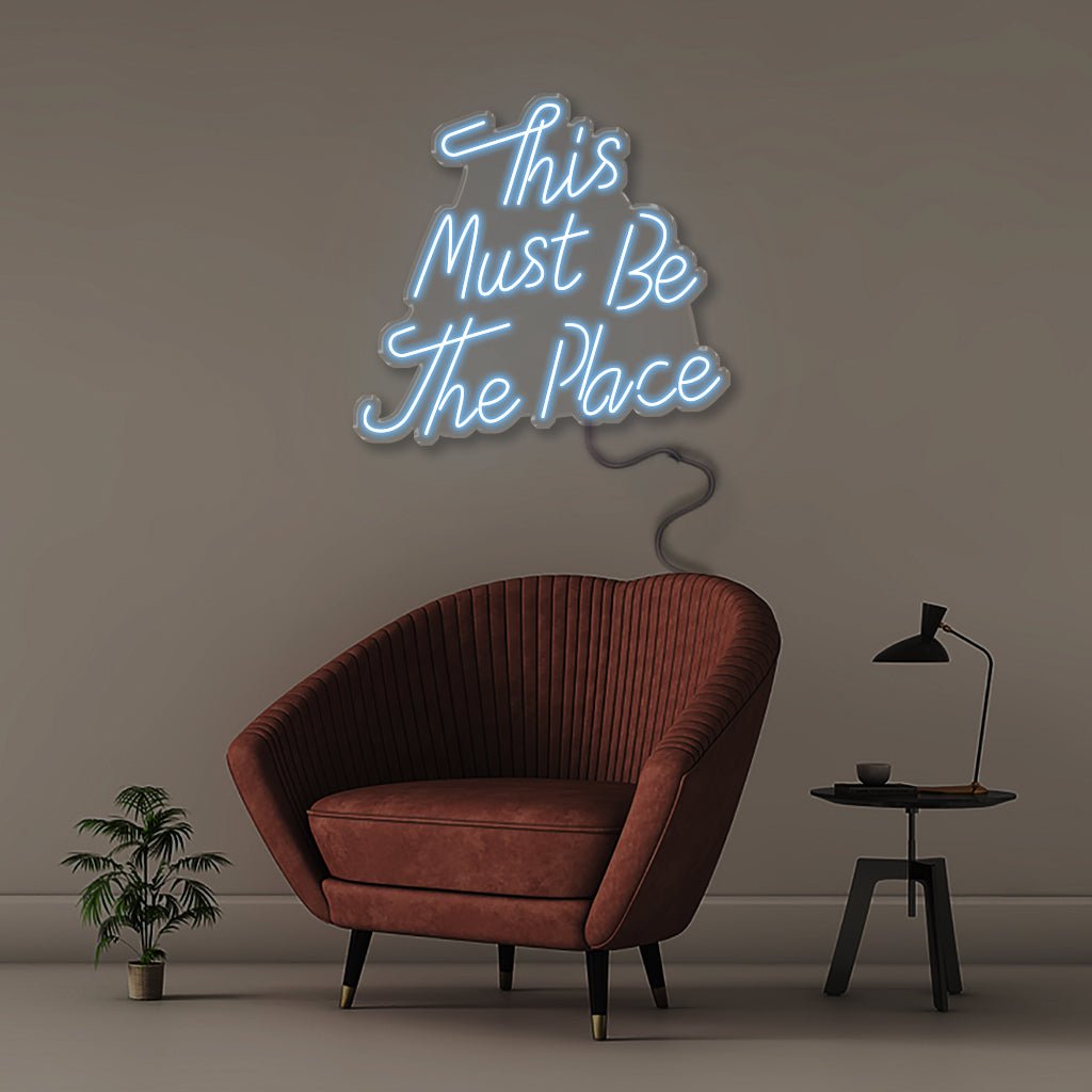 This Must Be The Place Script - Neonific - LED Neon Signs - 24" (61cm) - Light Blue