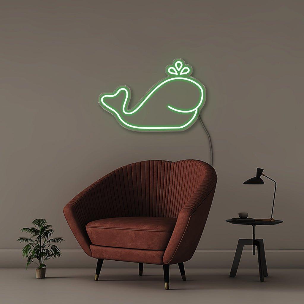 Whale - Neonific - LED Neon Signs - 18" (46cm) - Green