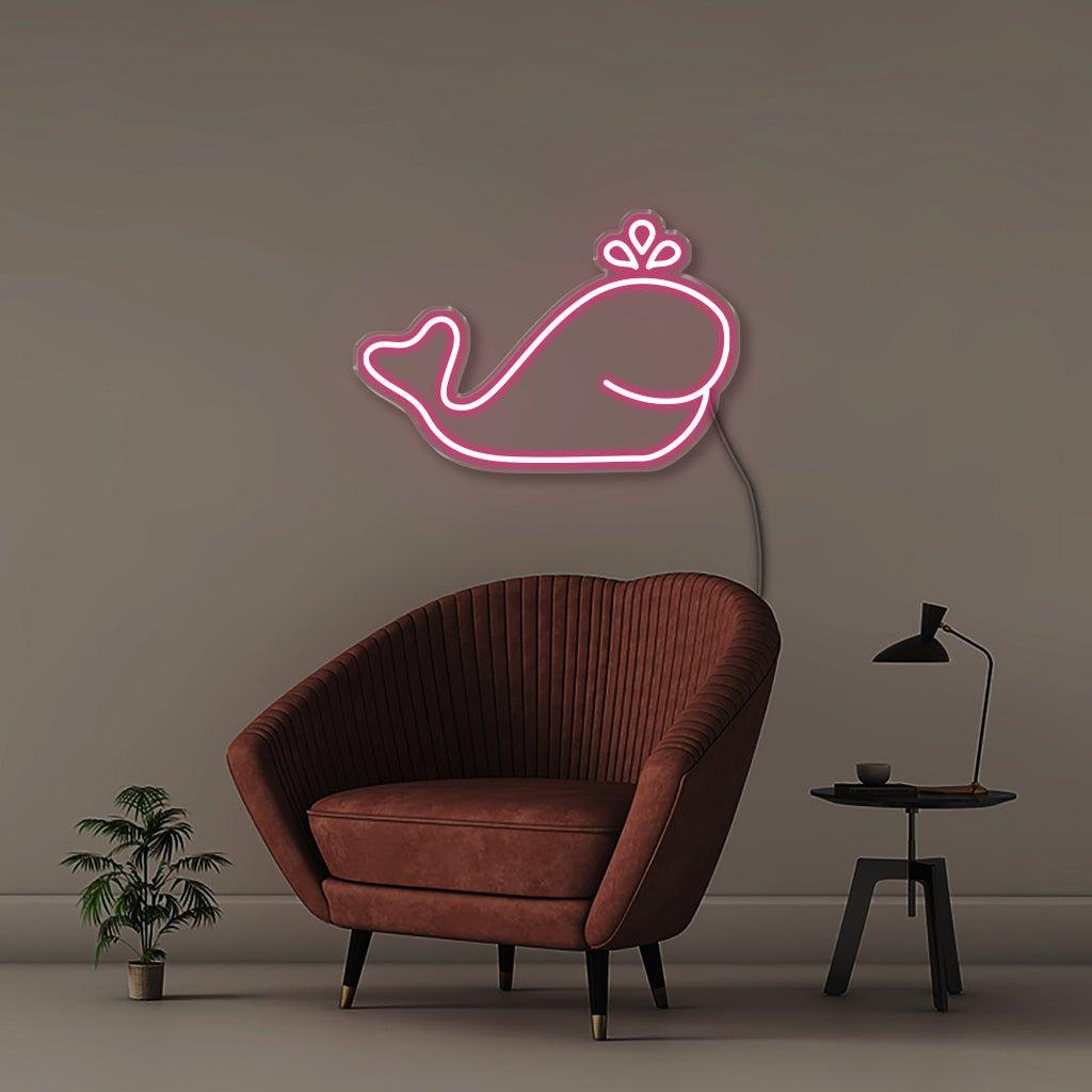 Whale - Neonific - LED Neon Signs - 18" (46cm) - Pink