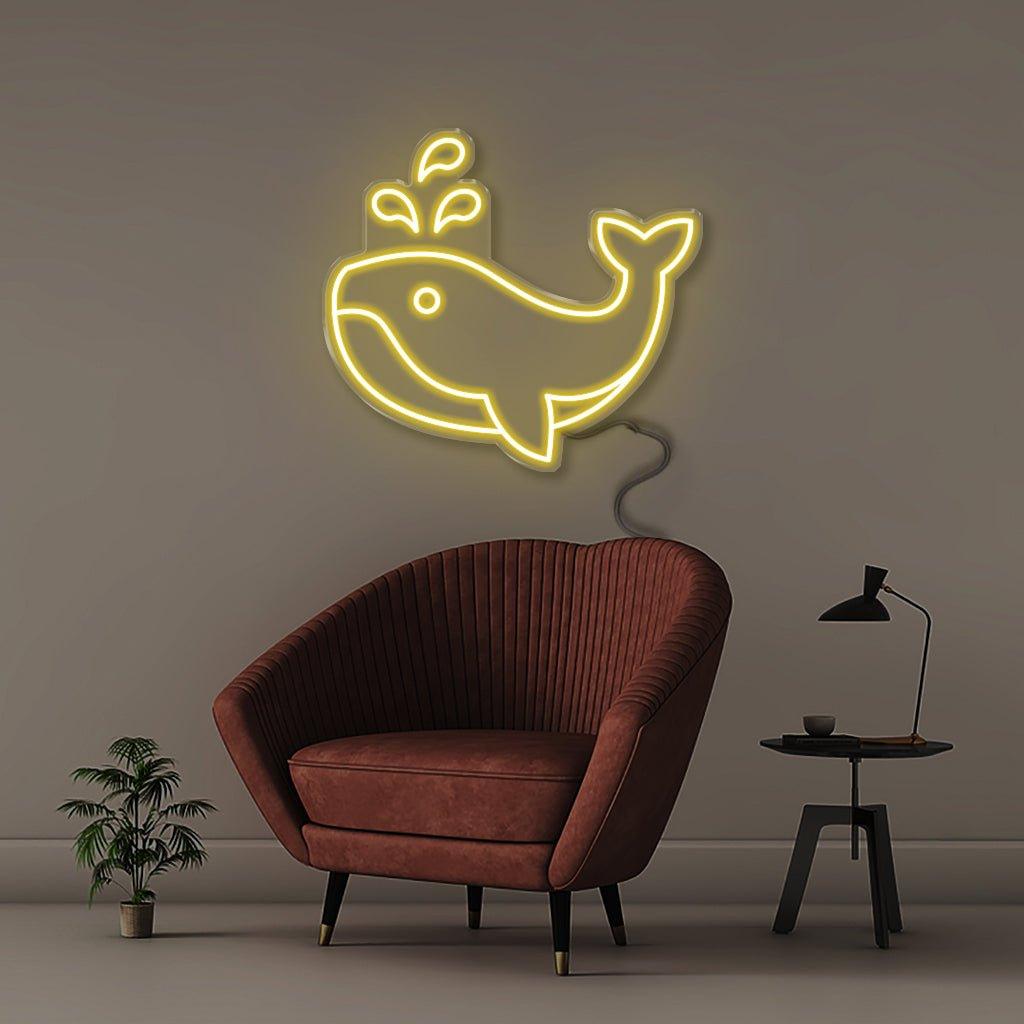 Whale - Neonific - LED Neon Signs - 18" (46cm) - Yellow