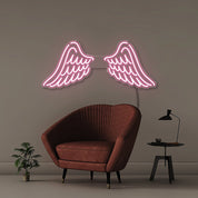 Wings - Neonific - LED Neon Signs - 30" (76cm) - Light Pink