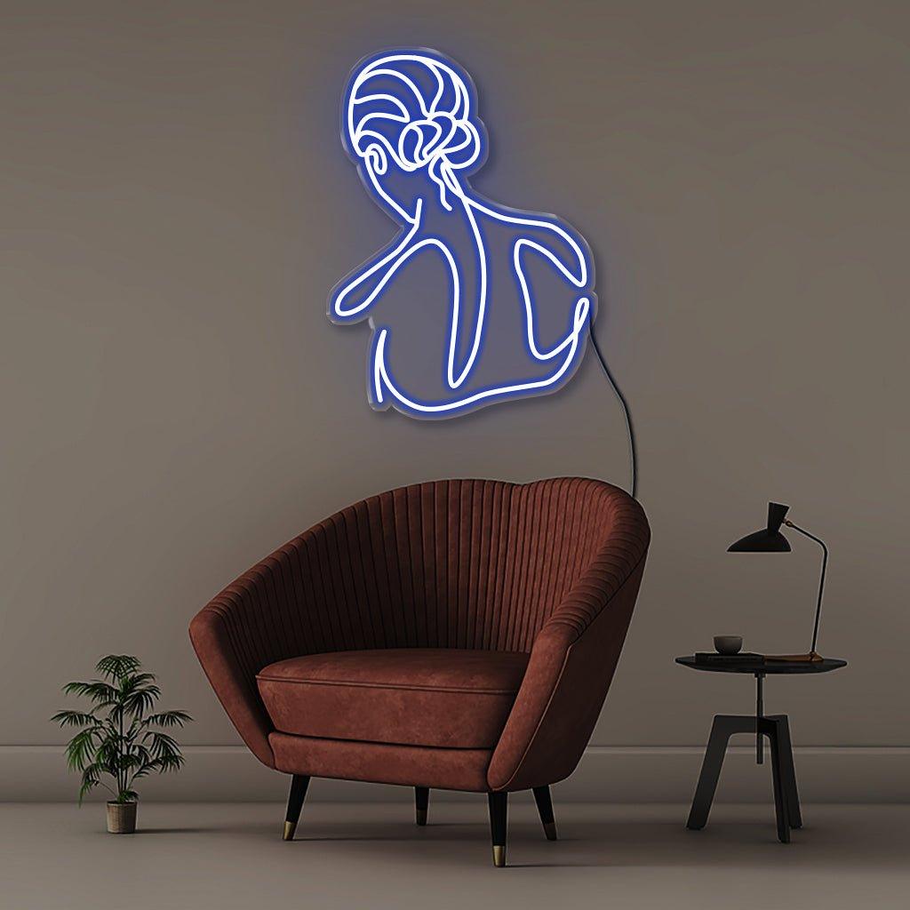 Womans Back - Neonific - LED Neon Signs - 30" (76cm) - Blue