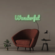 Wonderful - Neonific - LED Neon Signs - 36" (91cm) - Green